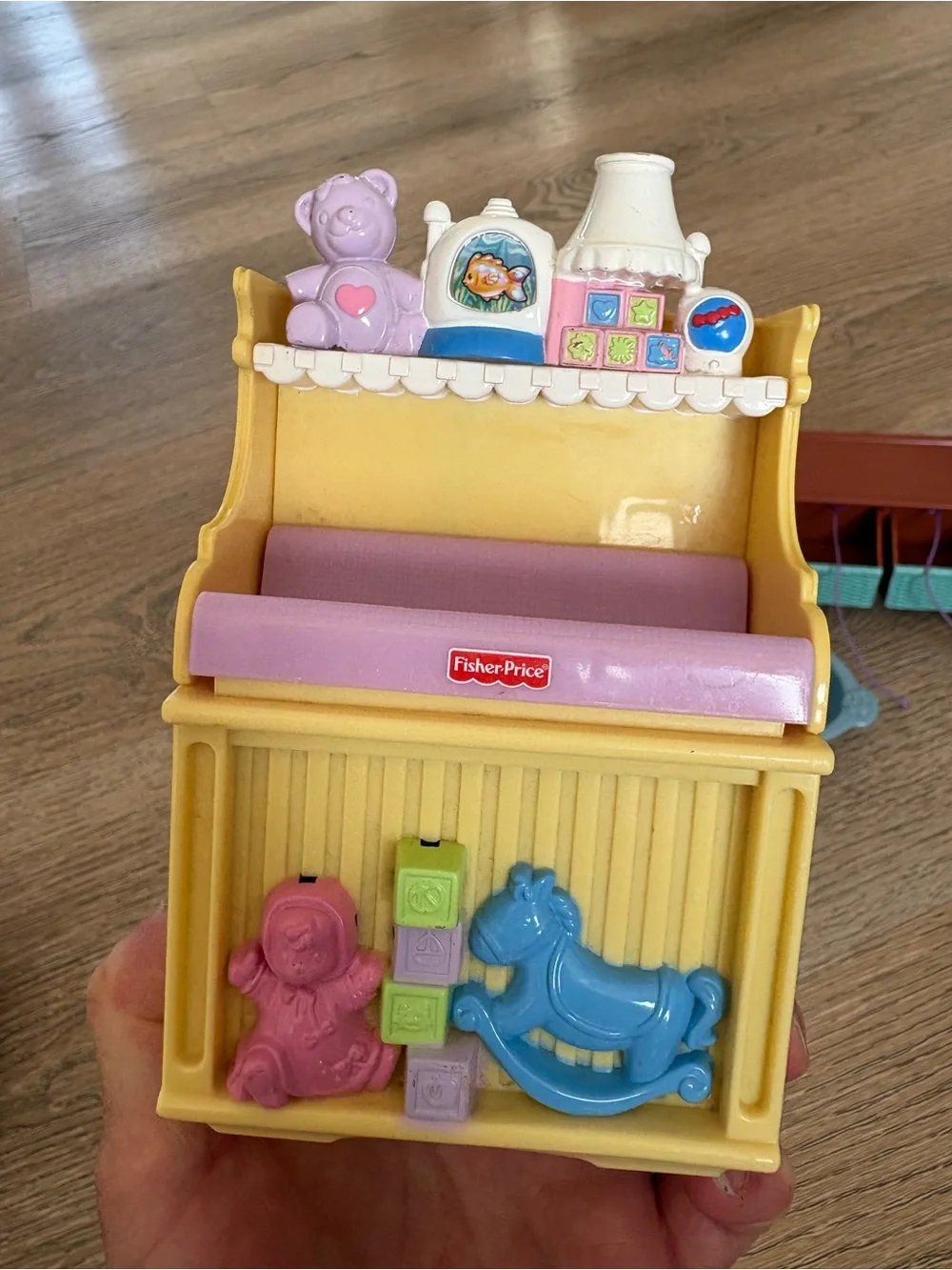 Fisher Price Loving Family Nursery Baby Furniture Lot 2005 2007 Dollhouse